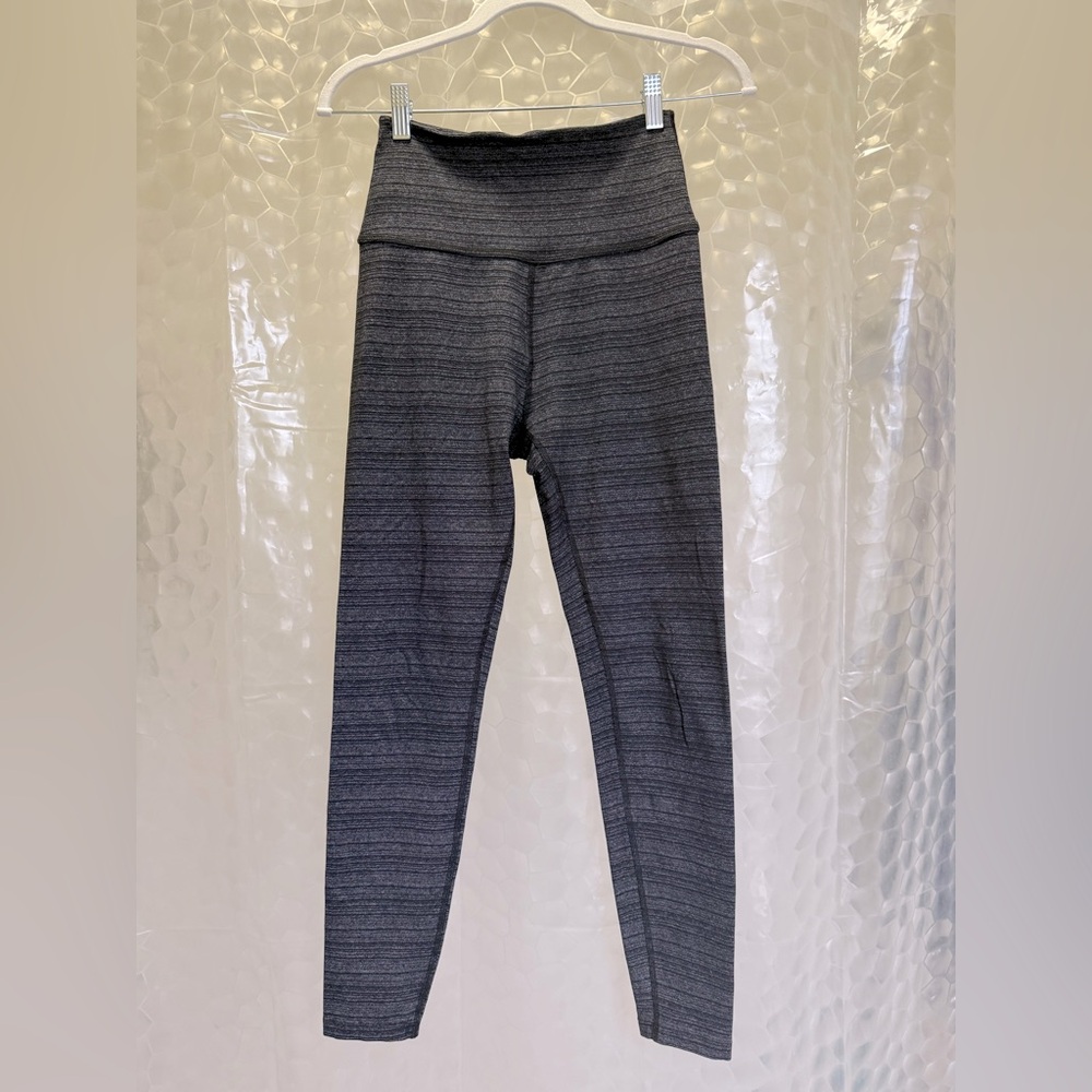Beyond Yoga Gray Stripe High-Waisted Leggings Size Medium